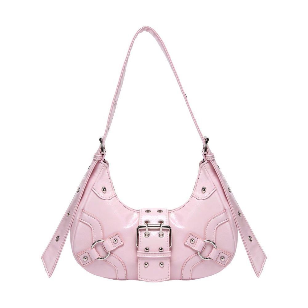 Studded Pu Leather Clutch Shoulder Tote Handbag Adjustable Strap Boho :[